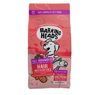 BARKING HEADS All Hounder Hair Necessities Salmon 12kg (Kompletní suché krmivo pro dospělé psy+ dárek cestovní miska Barking (Platnost do 29.2.2024))