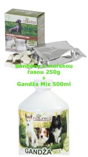 Bonbóny z ovčího tuku mořská řasa Mini 250gr.+Gandža Mix 500ml