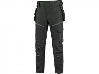 Kalhoty CXS LEONIS, pánské, černé s šedými doplňky Velikost: 46