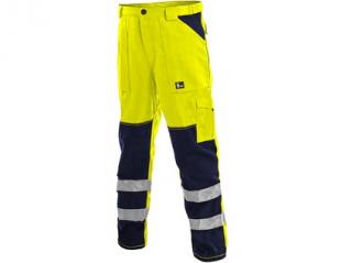 Kalhoty CXS NORWICH, výstražné, pánské, žluto-modré Velikost: 62