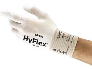 Povrstvené rukavice ANSELL HYFLEX 48-105, bílé Velikost: 10