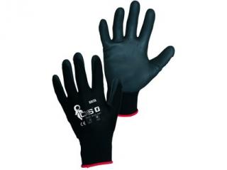 Povrstvené rukavice BRITA BLACK, černé Velikost: 11