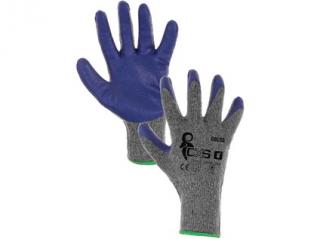 Povrstvené rukavice COLCA, šedo-modré Velikost: 10quot;