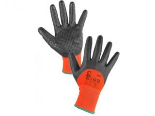 Povrstvené rukavice MISTI, oranžovo-šedá, vel. L/9 Velikost: 8