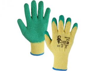 Povrstvené rukavice ROXY, žluto-zelené Velikost: 10