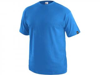 Tričko CXS DANIEL, krátký rukáv, azurově modré Velikost: XXL