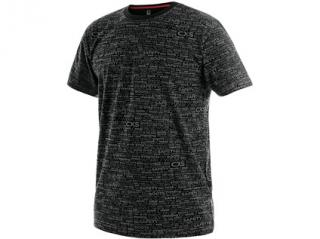 Tričko CXS DARREN, krátký rukáv, potisk CXS logo, černé Velikost: M