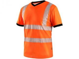 Tričko CXS RIPON, výstražné, pánské, oranžovo - černé Velikost: L