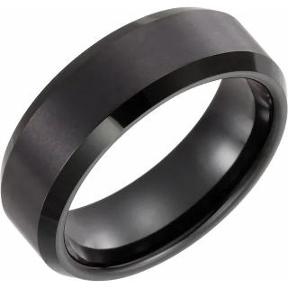 Salaba Černý wolframový prsten DAN TAR008B 62mm MATERIÁL: WOLFRAM, ŠÍŘE PRSTENU: 8 mm