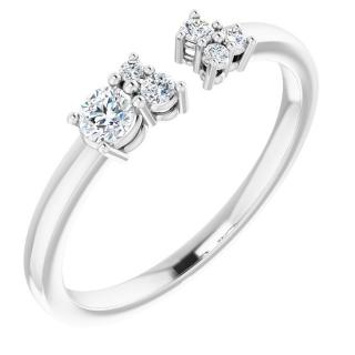 Salaba Diamantový otevřený prsten 123680 54mm MATERIÁL: BÍLÉ ZLATO 14 kt (585/1000)