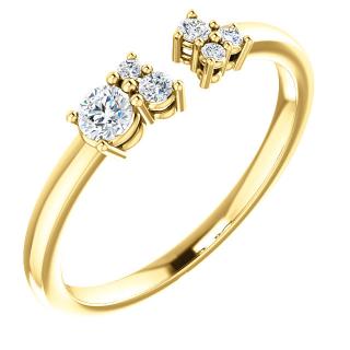 Salaba Diamantový otevřený prsten 123680 54mm MATERIÁL: ŽLUTÉ ZLATO 14 kt (585/1000)