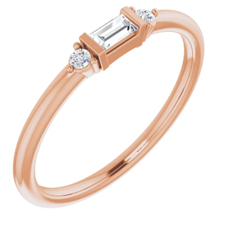 Salaba Diamantový prsten TRIO 124011 54mm MATERIÁL: RŮŽOVÉ ZLATO 14 kt (585/1000)