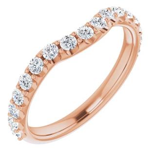 Salaba Diamantový snubní prsten PEONY 122759 54mm DRAHOKAMY: MOISSANITY, MATERIÁL: RŮŽOVÉ ZLATO 14 kt (585/1000)