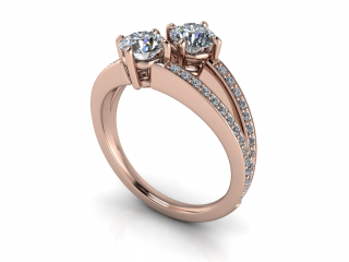 Salaba Diamantový zásnubní prsten DIANA 122934 54mm MATERIÁL: RŮŽOVÉ ZLATO 14 kt (585/1000), VELIKOST CENTRÁLNÍHO KAMENE: MOISSANITE ⌀ 5,00 mm