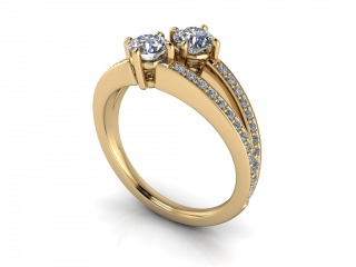 Salaba Diamantový zásnubní prsten DIANA 122934 54mm MATERIÁL: ŽLUTÉ ZLATO 14 kt (585/1000), VELIKOST CENTRÁLNÍHO KAMENE: LAB-GROWN DIAMANT 0,30ct  (⌀…