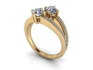 Salaba Diamantový zásnubní prsten DIANA 122934 54mm MATERIÁL: ŽLUTÉ ZLATO 14 kt (585/1000), VELIKOST CENTRÁLNÍHO KAMENE: LAB-GROWN DIAMANT 0,50ct  (⌀…