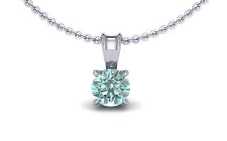 Salaba Luxusní šperky JASMINE s diamanty Teal Blue MATERIÁL: BÍLÉ ZLATO 14 kt (585/1000), ŠPERK: PŘÍVĚS