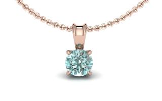 Salaba Luxusní šperky JASMINE s diamanty Teal Blue MATERIÁL: RŮŽOVÉ ZLATO 14 kt (585/1000), ŠPERK: PŘÍVĚS