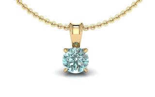 Salaba Luxusní šperky JASMINE s diamanty Teal Blue MATERIÁL: ŽLUTÉ ZLATO 14 kt (585/1000), ŠPERK: PŘÍVĚS