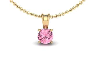 Salaba Luxusní šperky JASMINE s topazy Baby Pink MATERIÁL: ŽLUTÉ ZLATO 14 kt (585/1000), ŠPERK: PŘÍVĚS