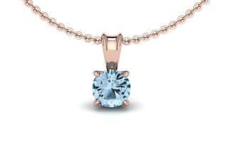 Salaba Luxusní šperky JASMINE s topazy Ice Blue MATERIÁL: RŮŽOVÉ ZLATO 14 kt (585/1000), ŠPERK: PŘÍVĚS