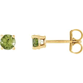 Salaba Náušnice PERIDOT 1874 MATERIÁL: ŽLUTÉ ZLATO 14 kt (585/1000), VELIKOST DRAHOKAMU: ⌀ 4,00 mm