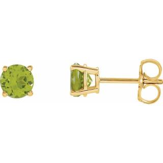 Salaba Náušnice PERIDOT 1874 MATERIÁL: ŽLUTÉ ZLATO 14 kt (585/1000), VELIKOST DRAHOKAMU: ⌀ 5,00 mm