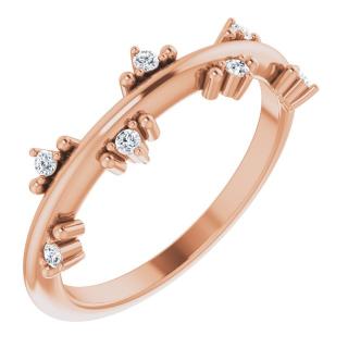 Salaba Netradiční diamantový prsten 124426 54mm MATERIÁL: RŮŽOVÉ ZLATO 14 kt (585/1000)
