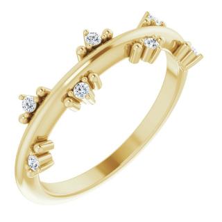Salaba Netradiční diamantový prsten 124426 54mm MATERIÁL: ŽLUTÉ ZLATO 14 kt (585/1000)