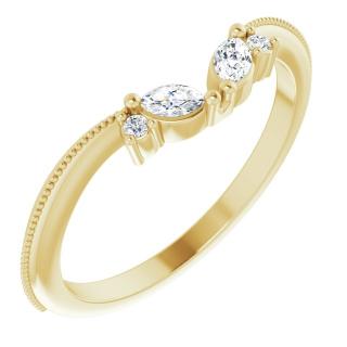 Salaba Netradiční snubní prsten GINA 124561 54mm DRAHOKAMY: LAB-GROWN DIAMANTY, MATERIÁL: ŽLUTÉ ZLATO 14 kt (585/1000)