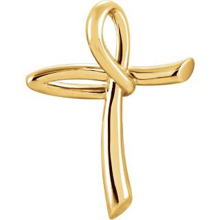 Salaba Originální zlatý křížek R41599 25mm MATERIÁL: ŽLUTÉ ZLATO 14 kt (585/1000)