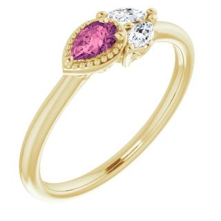 Salaba Prsten PINK SAPPHIRE 72009 54mm MATERIÁL: ŽLUTÉ ZLATO 14 kt (585/1000)