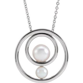 Salaba Rodinný náhrdelník s perlami AKOYA 87103 45cm MATERIÁL: BÍLÉ ZLATO 14 kt (585/1000)