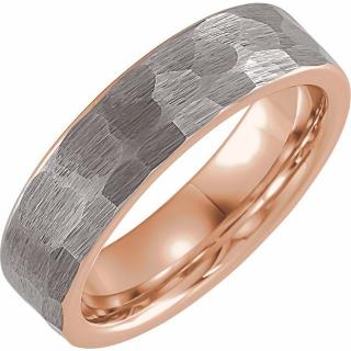Salaba Šedý wolframový prsten MATT 64mm MATERIÁL: WOLFRAM + RŮŽOVÉ ZLATO 18 kt (750/1000), ŠÍŘE PRSTENU: 6 mm