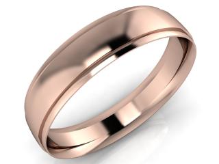 Salaba Snubní prsten JOHN 5,00 64mm MATERIÁL: RŮŽOVÉ ZLATO 14 kt (585/1000), ŠÍŘE PRSTENU: 5 mm
