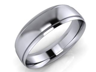Salaba Snubní prsten JOHN 6,00 64mm MATERIÁL: BÍLÉ ZLATO     14 kt (585/1000), ŠÍŘE PRSTENU: 6 mm