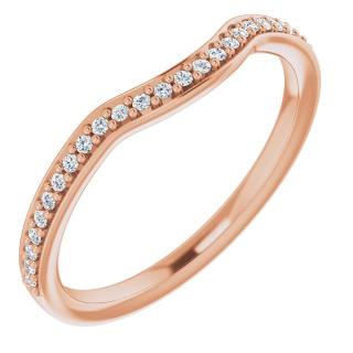 Salaba Snubní prsten s diamanty  LEILA18600 54mm DRAHOKAMY: MOISSANITY, MATERIÁL: RŮŽOVÉ ZLATO 14 kt (585/1000)
