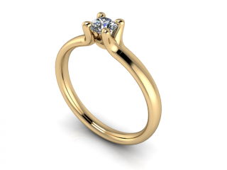 Salaba Zásnubní prsten ALLISON 122218 54mm MATERIÁL: ŽLUTÉ ZLATO 14 kt (585/1000), VELIKOST CENTRÁLNÍHO KAMENE: DIAMANT 0,25ct  (⌀ 4,10 mm)