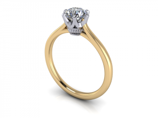 Salaba Zásnubní prsten ANNA 122004 54mm MATERIÁL: BICOLOR ZLATO 14 kt (585/1000), VELIKOST CENTRÁLNÍHO KAMENE: MOISSANITE ⌀ 6,00 mm