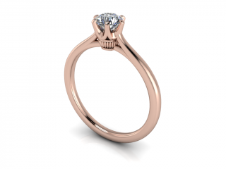 Salaba Zásnubní prsten ANNA 122004 54mm MATERIÁL: RŮŽOVÉ ZLATO 14 kt (585/1000), VELIKOST CENTRÁLNÍHO KAMENE: MOISSANITE ⌀ 5,00 mm