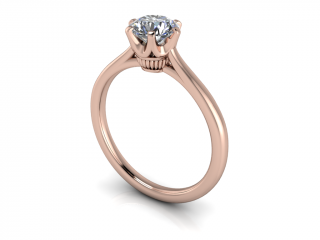 Salaba Zásnubní prsten ANNA 122004 54mm MATERIÁL: RŮŽOVÉ ZLATO 14 kt (585/1000), VELIKOST CENTRÁLNÍHO KAMENE: MOISSANITE ⌀ 6,00 mm