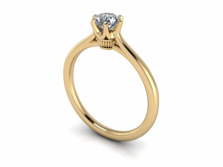 Salaba Zásnubní prsten ANNA 122004 54mm MATERIÁL: ŽLUTÉ ZLATO 14 kt (585/1000), VELIKOST CENTRÁLNÍHO KAMENE: MOISSANITE ⌀ 5,00 mm