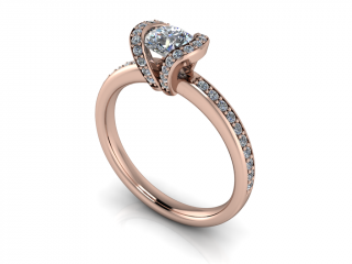 Salaba Zásnubní prsten BLAKELY 121995 54mm MATERIÁL: RŮŽOVÉ ZLATO 14 kt (585/1000), VELIKOST CENTRÁLNÍHO KAMENE: DIAMANT 0,33ct  (⌀ 4,50 mm)