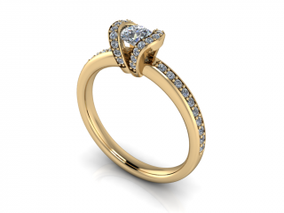 Salaba Zásnubní prsten BLAKELY 121995 54mm MATERIÁL: ŽLUTÉ ZLATO 14 kt (585/1000), VELIKOST CENTRÁLNÍHO KAMENE: DIAMANT 0,25ct  (⌀ 4,10 mm)