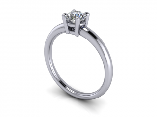 Salaba Zásnubní prsten CATHERINE 122231 54mm MATERIÁL: BÍLÉ ZLATO 14 kt (585/1000), VELIKOST CENTRÁLNÍHO KAMENE: MOISSANITE ⌀ 5,00 mm