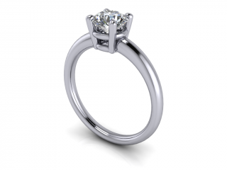 Salaba Zásnubní prsten CATHERINE 122231 54mm MATERIÁL: BÍLÉ ZLATO 14 kt (585/1000), VELIKOST CENTRÁLNÍHO KAMENE: MOISSANITE ⌀ 6,00 mm