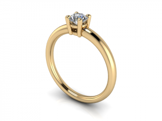 Salaba Zásnubní prsten CATHERINE 122231 54mm MATERIÁL: ŽLUTÉ ZLATO 14 kt (585/1000), VELIKOST CENTRÁLNÍHO KAMENE: DIAMANT 0,33ct  (⌀ 4,50 mm)