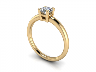 Salaba Zásnubní prsten CATHERINE 122231 54mm MATERIÁL: ŽLUTÉ ZLATO 14 kt (585/1000), VELIKOST CENTRÁLNÍHO KAMENE: LAB-GROWN DIAMANT 0,50ct  (⌀ 5,10…