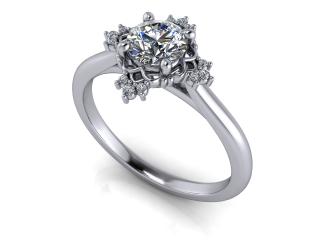 Salaba Zásnubní prsten CHLOE 124277 54mm MATERIÁL: BÍLÉ ZLATO 14 kt (585/1000), VELIKOST CENTRÁLNÍHO KAMENE: MOISSANITE ⌀ 5,00 mm