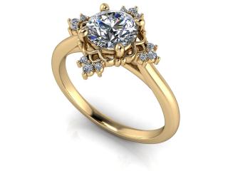 Salaba Zásnubní prsten CHLOE 124277 54mm MATERIÁL: ŽLUTÉ ZLATO 14 kt (585/1000), VELIKOST CENTRÁLNÍHO KAMENE: MOISSANITE ⌀ 6,00 mm